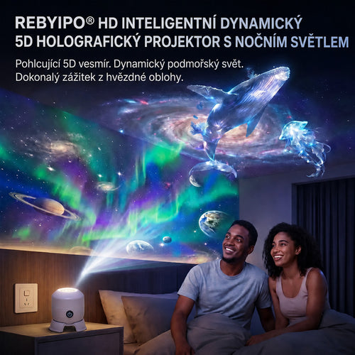 Poslední den – sleva 70 % 🔥 | REBYIPO® chytrý 5D holografický projektor hvězdné oblohy a oceánu 🌠