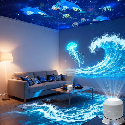 Poslední den – sleva 70 % 🔥 | REBYIPO® chytrý 5D holografický projektor hvězdné oblohy a oceánu 🌠