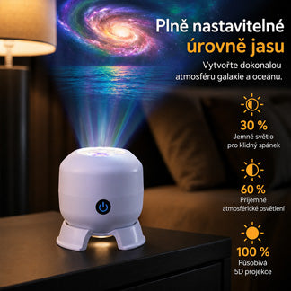 Poslední den – sleva 70 % 🔥 | REBYIPO® chytrý 5D holografický projektor hvězdné oblohy a oceánu 🌠